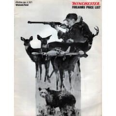1971 Winchester Firearms Price List Rifles Shotguns Pistols