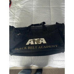 ATA Martial Arts Taekwondo Karate Sparring gear Equipment bag Black And Gold