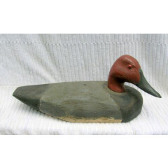 ANTIQUE WOODEN DUCK DECOY - PAINTED EYES - 17" LONG - 51 OF 67